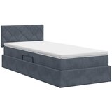  s od storage s uzglavljem Tamnosiva 90 x 200 cm Baršun | shoptok.hr