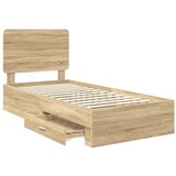 Okvir za krevet s uzglavljem Sonoma hrast 90 x 190 cm | shoptok.hr