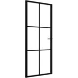 Furnova Notranja vrata ESG steklo in aluminij 83x201,5 cm črna, (21944541) | Shoptok.si
