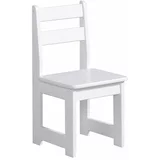 Pinio Bijele dječje stolice izrađene od čvrste borovine Baby