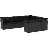  The Living Store Vrtna sedežna garnitura 10-delna z blazinami črn poli ratan - Vrtna Sedežna Garniture, (21452917) | Shoptok.si
