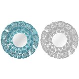  Zidno ogledalo DKD Home Decor Plava Bijela Koraljni Mediteran 60 x 7 x 60 cm (2 kom.) (2 Dijelovi) | shoptok.hr
