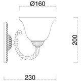  Brilagi - Zidna lampa CLASSIC 1xE27/60W/230V mesing | Eponuda.com