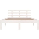  Okvir za krevet od masivnog drva bijeli 150 x 200 cm 5FT King | shoptok.hr