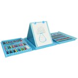  KX6032 velik kreativni set za risanje in slikanje 208 delov v kovčku &amp;ndash; barvice, flomasterji, pastelne barve in vodene barve, modra Slike