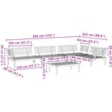  5-dijelni set vrtnih sofa od paleta od masivnog drva bagrema | shoptok.hr