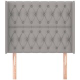  Uzglavlje s ušima svjetlosivo 103x16x118/128 cm od tkanine | Eponuda.ba