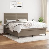  Krevet s oprugama i madracem smeđesivi 180x200 cm tkanina | shoptok.hr