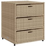  The Living Store Vrtna omara za shranjevanje bež 55x59x69 cm poli ratan - Vrtna Omara, (21443808) | Shoptok.si