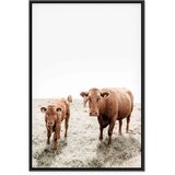  Slika - Mother and Calf (1 Part) Vertical 60x90 U crnom drvenom okviru | shoptok.hr