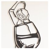 WALLXPERT zidna dekoracija Glass of Wine Girl Line Art APT749 M | ePonuda.com