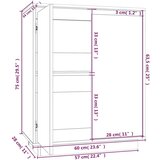  Komoda bijela 60 x 34 x 75 cm od masivne borovine | shoptok.hr