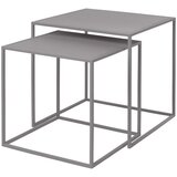 Blomus Svetlo sive kovinske mizice v kompletu 2 ks 40x40 cm Fera – Cene