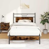Maison Chic Posteljni okvir - Enojna postelja - Postelja za odrasle brez vzmetnice hrast 100x190 cm inženirski les-J11861, (21766256) | Shoptok.si
