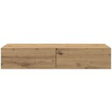 vidaXL Stenska polica s predali artisan hrast 100x36x19 cm inž. les | Shoptok.si