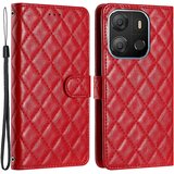 INORCO Za Tecno Pop 7 Stitching Line Rhombus telefonska torbica PU usnjena denarnica, stojalo, zaščitni pokrov, (22035473) Cene