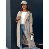 DStreet Women's quilted long coat TRENDIFY beige | ePonuda.com