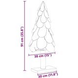 vidaXL Božično drevo z stojalom Rjava 90 cm Trdna tikovina | Shoptok.si