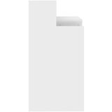 vidaXL Pisalna miza z LED lučmi visok sijaj bela 97x45x90 cm kons. les | Shoptok.si