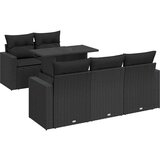 vidaXL 6-dijelni set vrtnih sofa s jastucima crni od poliratana | shoptok.hr