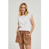 Moodo Women's blouse with gathering - white