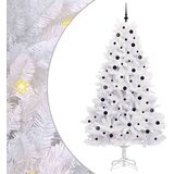  Umjetno božićno drvce s nogom Bijelo 240 cm PVC i čelik | shoptok.hr