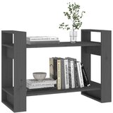 Ormarić za knjige / sobna pregrada sivi 80x35x56 5 cm borovina | shoptok.hr