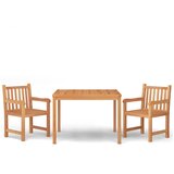 3-dijelni vrtni blagovaonski set od masivne tikovine Smeđa Dužina stola 110 cm | shoptok.hr