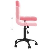  Okretna uredska stolica ružičasta baršunasta | shoptok.hr