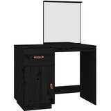  Toaletni stolić crni 95 x 50 x 134 cm od masivne borovine | shoptok.hr
