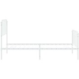 Metalni okvir kreveta uzglavlje i podnožje bijeli 107x203 cm | shoptok.hr