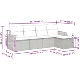 vidaXL 5-dijelni vrtni set sofa s jastucima bež od poliratana | shoptok.hr