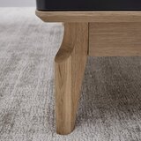 Bessagi Home klubska miza fosco, siva, hrast, 2 predala | Shoptok.si