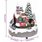 vidaXL božićna dekoracija za stol Šareni 16 x 16 x 19 cm Smola | shoptok.hr