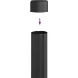 vidaXL Ograjni stebri 2 pcs Siva 100 cm Jeklo s prašnim premazom | Shoptok.si