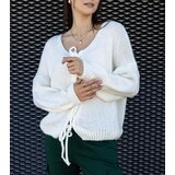 Gemre White Tied Sweater Sumaia | Shoptok.si