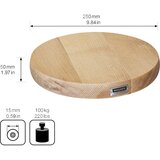 Wagner Pomični podstavek za lončnice MASSIV, bukev, nosilnost 100 kg, DxŠ 250 x 250 mm, naravne barve | Shoptok.si