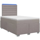 Boxspring krevet s madracem Sivosmeđa 120 x 200 cm Tkanina - Sivosmeđa 120 x 200 cm Dizajn linija | shoptok.hr