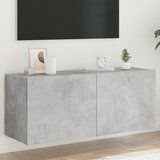 vidaXL Stenska TV omarica z LED lučkami betonsko siva 100x35x41 cm | Shoptok.si