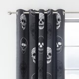 Catherine Lansfield Temno sive otroške zavese v kompletu 2 ks 168x183 cm Skulls – | Shoptok.si