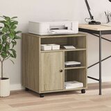 vidaXL Stojalo za tiskalnik s kolesi sonoma hrast 60x50x67 cm | Shoptok.si