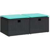 2-dijelni set vrtnih sofa s jastucima crni od poliratana bagrem | shoptok.hr
