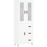 Maison Chic Visoka omara - Komoda - Predalnik bela 69,5x34x180 cm inženirski les, (21719200) | Shoptok.si