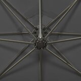  Konzolni suncobran sa stupom i LED svjetlima 300 cm antracit | shoptok.hr