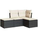 vidaXL 4-dijelni set vrtnih sofa od poliratana s jastucima crni | shoptok.hr