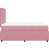vidaXL Krevet s oprugama i madracem ružičasti 120 x 190 cm baršunasti | shoptok.hr