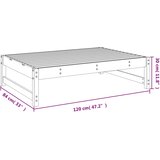  Vrtni tabure 120 x 80 cm od masivne borovine | shoptok.hr