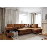Miuform Narančasta/smeđa sklopiva kutna garnitura od samta (s desnim kutom) Lofty Lilly – | shoptok.hr