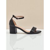 Resti Kallistia women's heeled sandals made of ecological leather, black 6 cm | shoptok.hr
