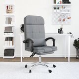  Masažni uredski naslonjač od tkanine svjetlosivi | shoptok.hr